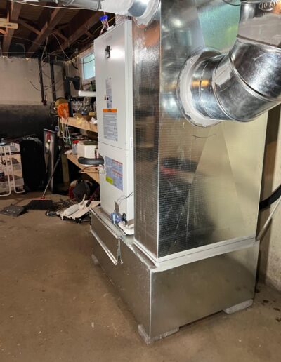 High-Efficiency Furnace Installation with Ductwork – Basement HVAC Setup